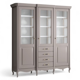 Библиотека 3 двери с ящиками